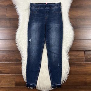 Spanx Women's Size Medium Distressed Medium Wash Ankle Skinny Jegging Jeans‎